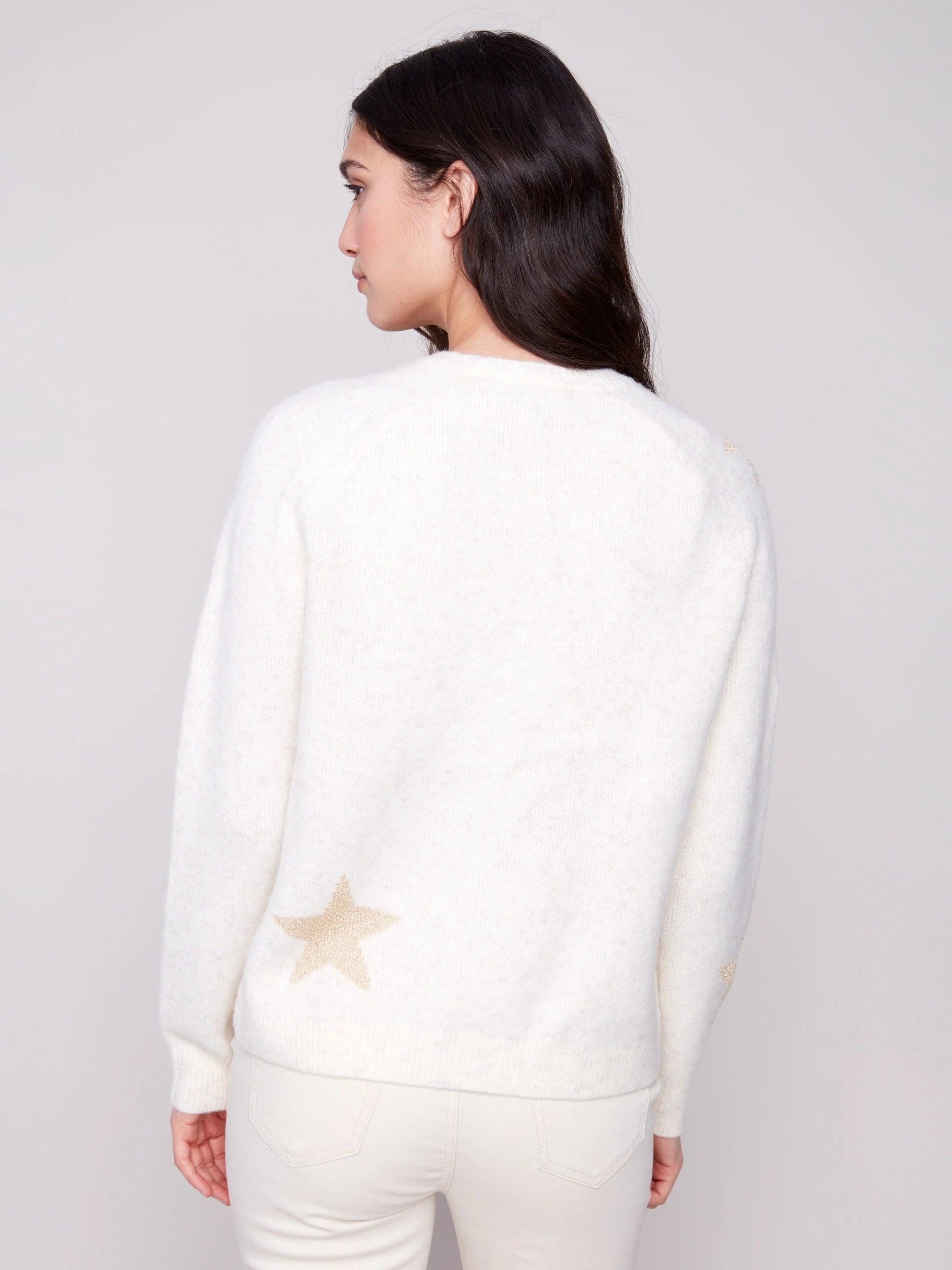 Star Jacquard Lurex Sweater - Stars