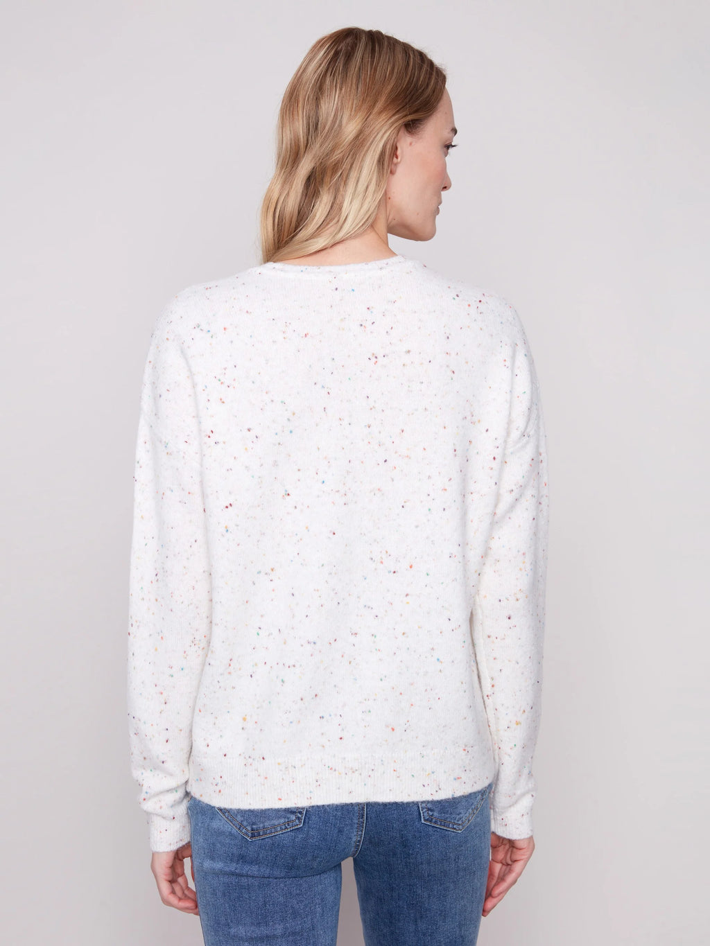 Braided Love Crew Neck Sweater - Ecru