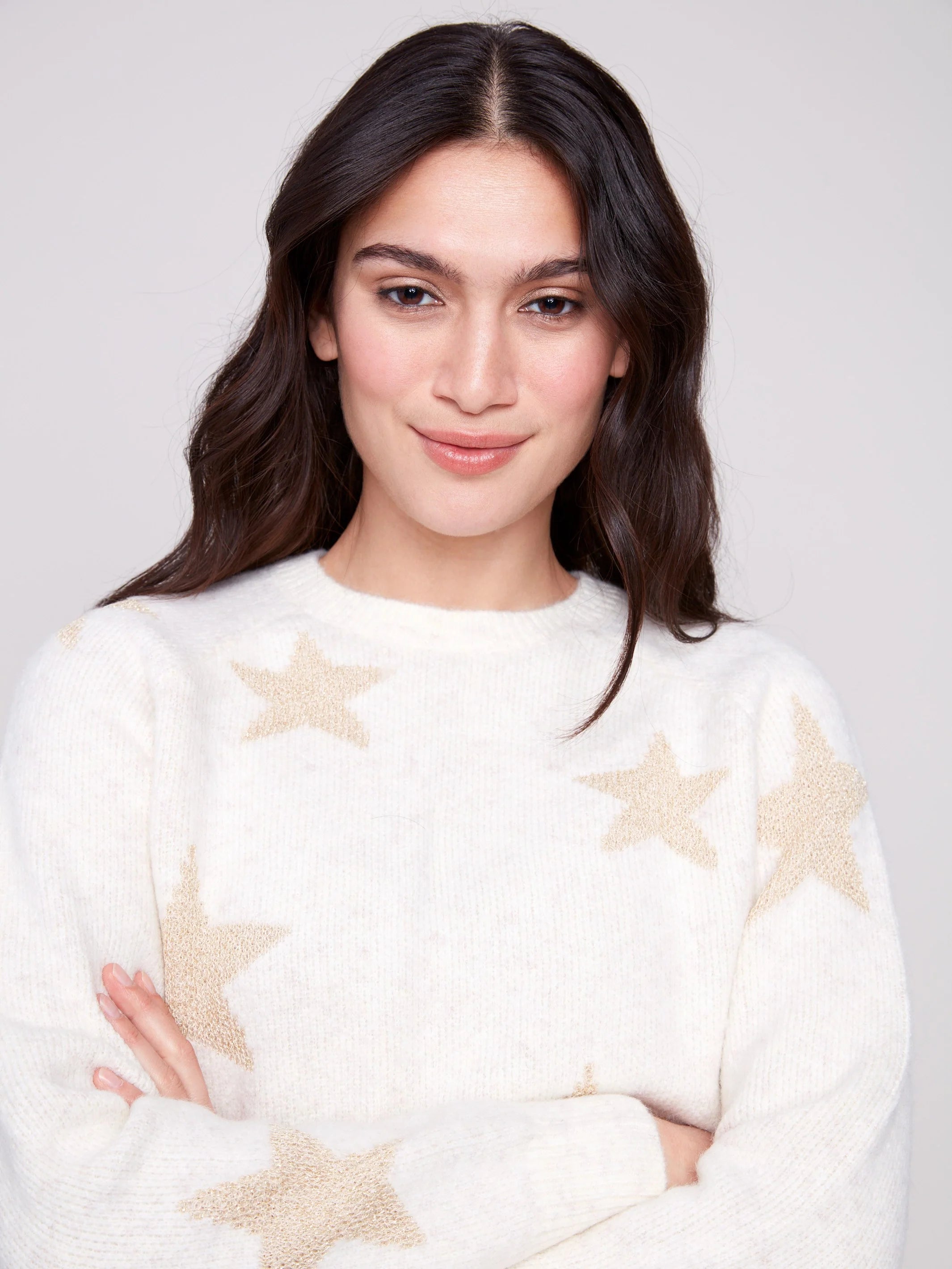 Star Jacquard Lurex Sweater - Stars