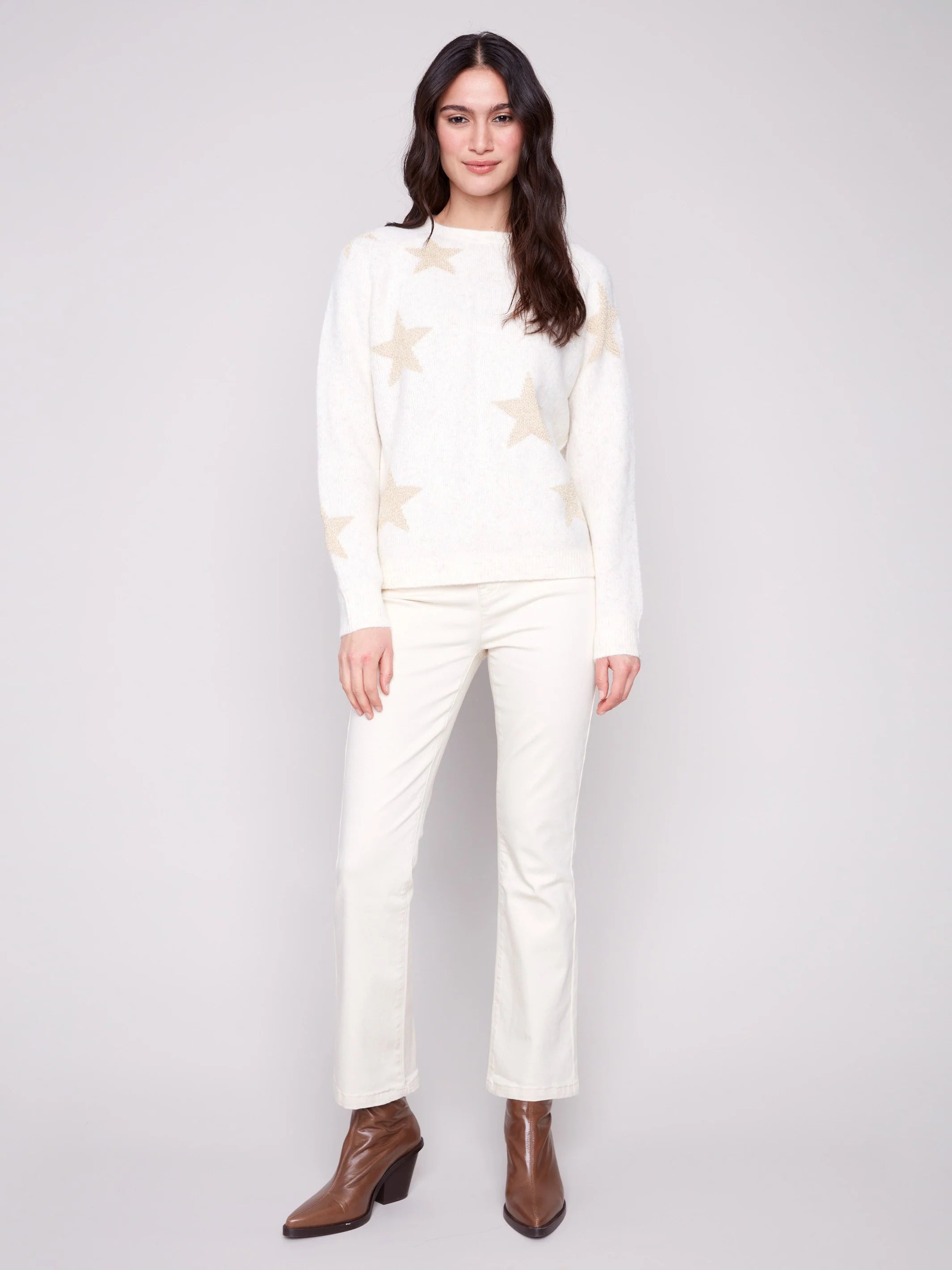 Star Jacquard Lurex Sweater - Stars