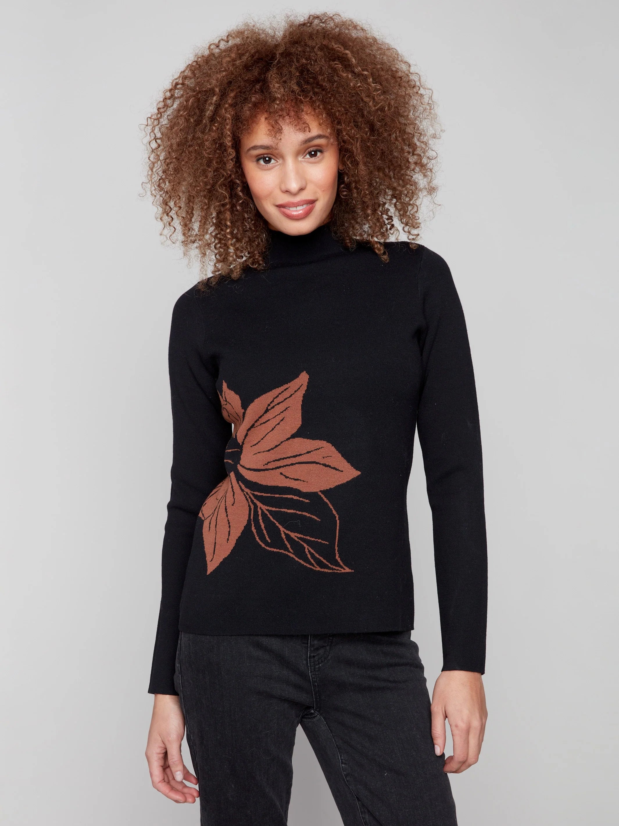 Reversible Mock Neck Sweater - Cacao