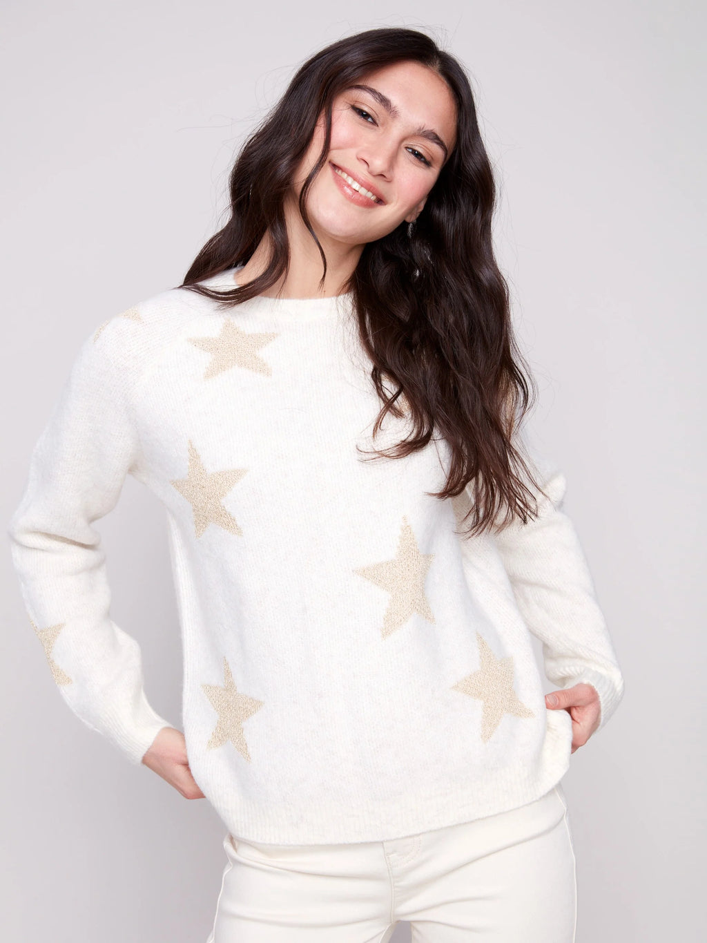 Star Jacquard Lurex Sweater - Stars